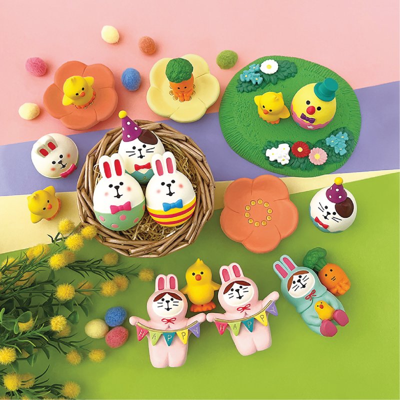 日本Decole Concombre - 快樂復活節 - 擺飾/家飾品 - 樹脂 多色