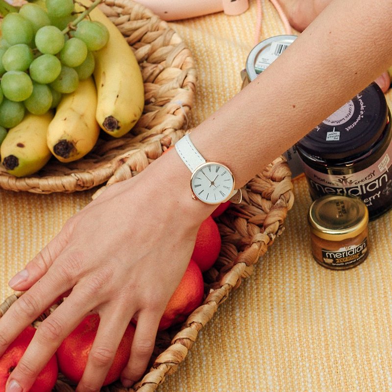 [1 つ購入すると 1 つ無料] ミニ システィーナ シリーズ本革クロコダイル型押し時計は、ブルジョワのガールフレンドの最初の選択肢です。 - 腕時計 - ステンレススチール ホワイト