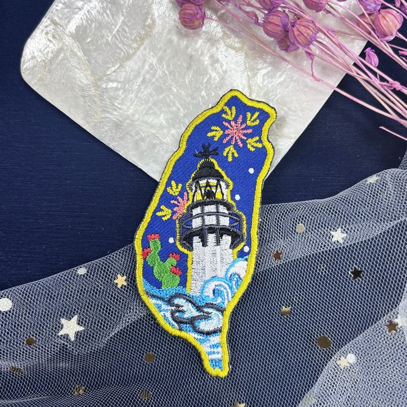 【台灣特色】澎湖 | 刺繡磁鐵 | 禮物 | 文創 | 紀念品 - 磁鐵 - 繡線 藍色