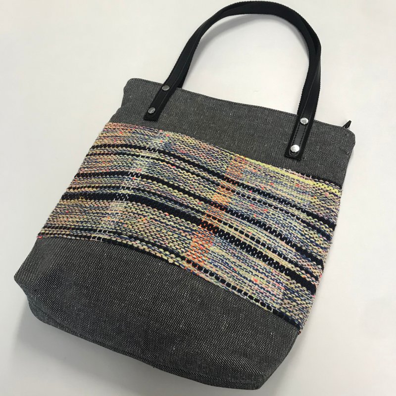 Hand-woven document bag/shoulder bag/tote bag - Messenger Bags & Sling Bags - Cotton & Hemp Multicolor