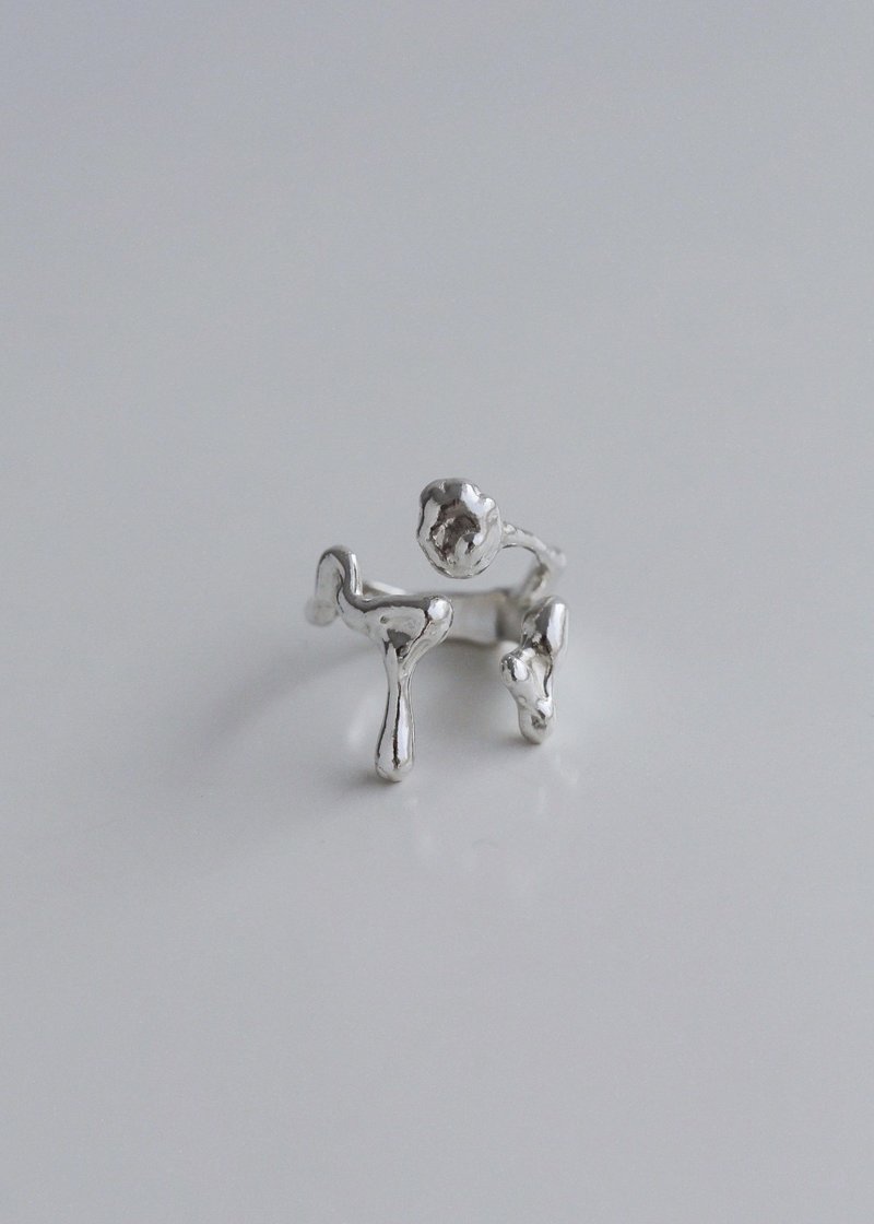 Melt ring 熔化液態戒指 - 戒指 - 純銀 銀色