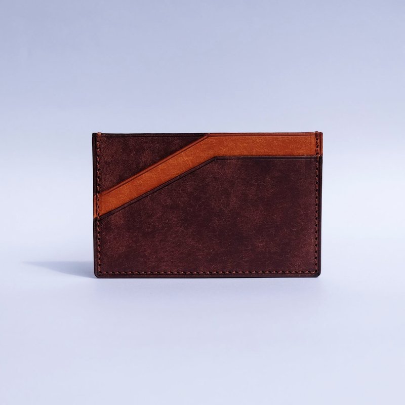 isni card case / handmade leather design - ที่เก็บนามบัตร - หนังแท้ สีนำ้ตาล