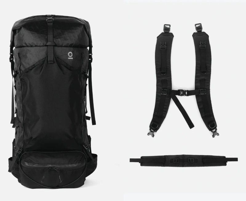 Carrier Pack 50L v2 Black with Standard Strap backpack combination - Backpacks - Waterproof Material 