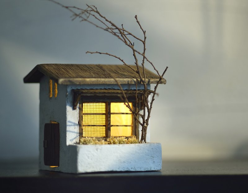 水泥老屋創作--小陽台老屋(訂製) - 擺飾/家飾品 - 水泥 咖啡色