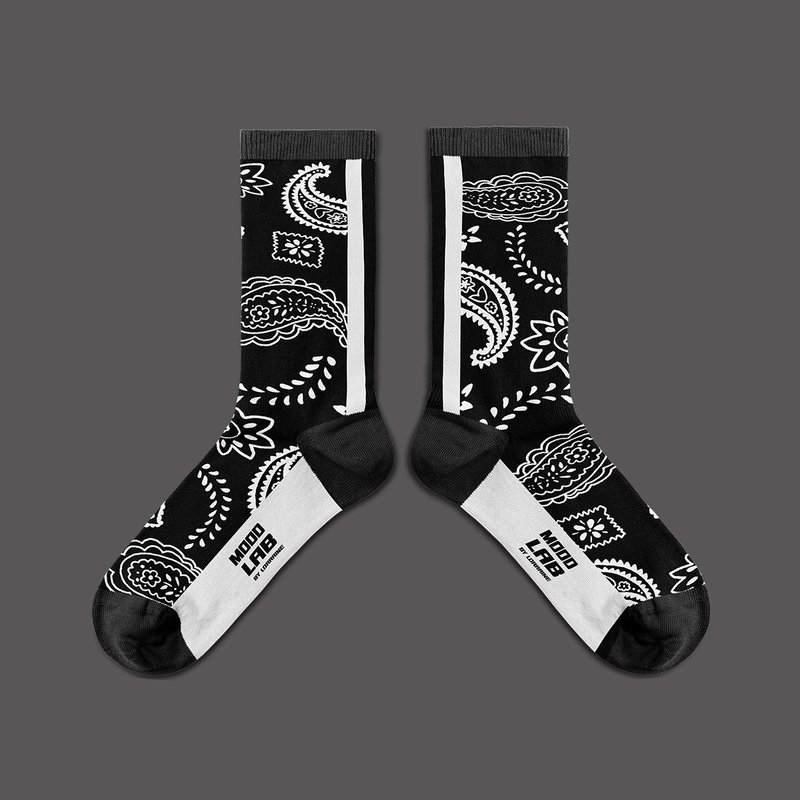 MOODLABBYLORRAINE | BANDANA SOCKS - Socks - Cotton & Hemp Black