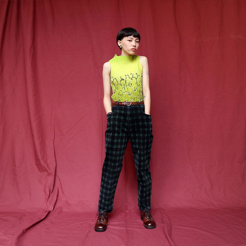 Pumpkin Vintage. Check corduroy casual trousers - Women's Pants - Other Materials 