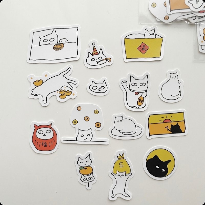 a_good_bb_Cat Lucky Sticker Pack - Stickers - Paper 