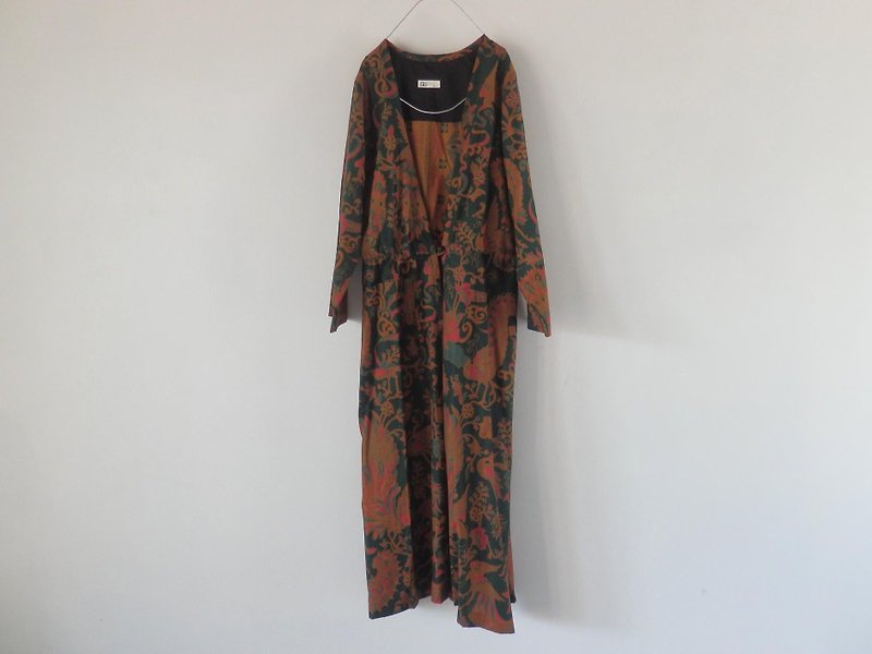 [Autumn New] bird pattern batik / long cardigan no, 2 - One Piece Dresses - Cotton & Hemp 