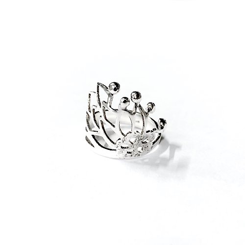 IohcoEsnim Sterling silver Delicate Crown Ring