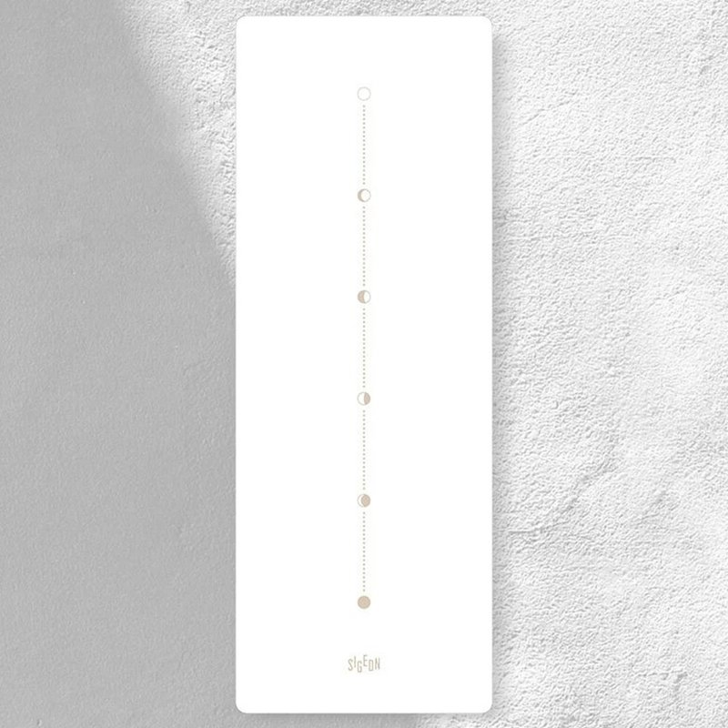頂級PU標準型乾濕止滑天然橡膠正位線瑜珈墊5mm 雲白 - 瑜珈墊 - 其他材質 白色