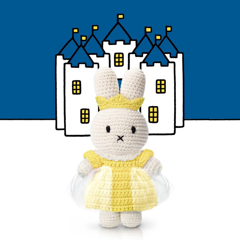 Just Dutch 台灣代理 | Miffy 手工編織 城堡系列 公主裝 - 公仔/玩偶 - 棉．麻 多色