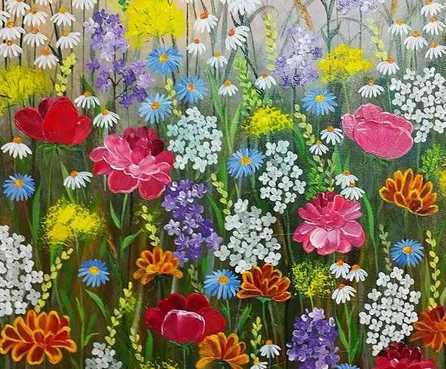 【アート】　花　絵画　インテリア　アクリル画　BAEZ3 絵画！アクリル画！花！