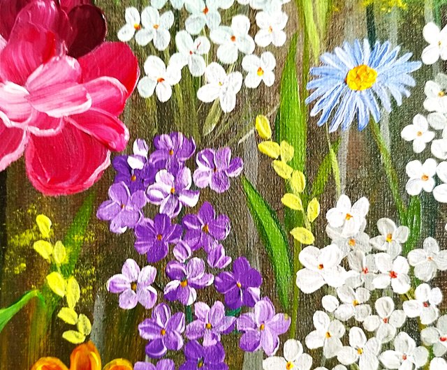 常夏の花】アクリル画 F3 風景画 絵画 - メルカリ