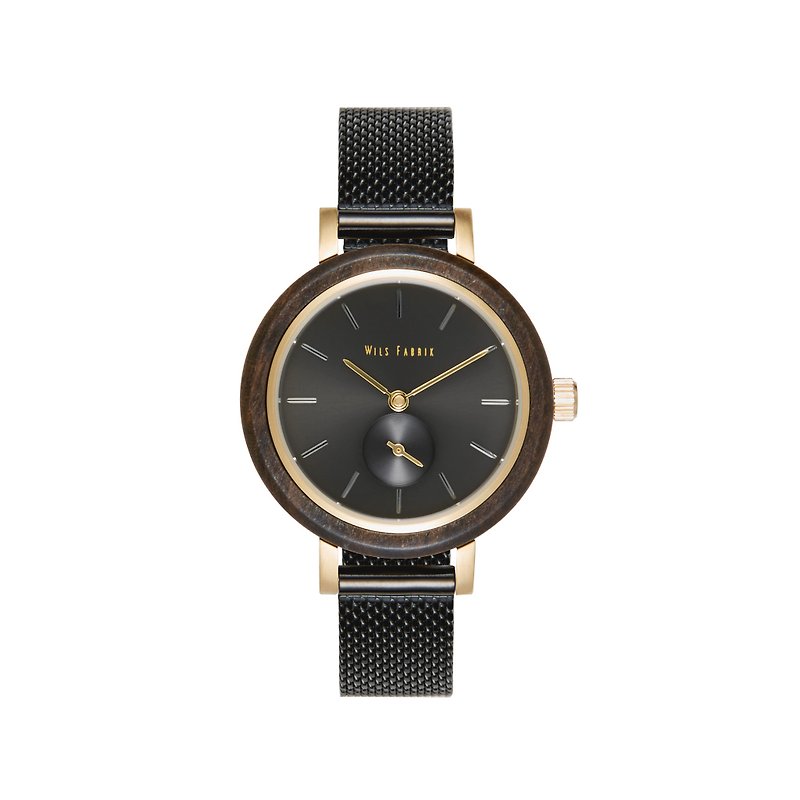 【Customized Gifts】Wils Fabrik - The Radiator W - Black Sandalwood Watch - นาฬิกาผู้หญิง - ไม้ สีดำ