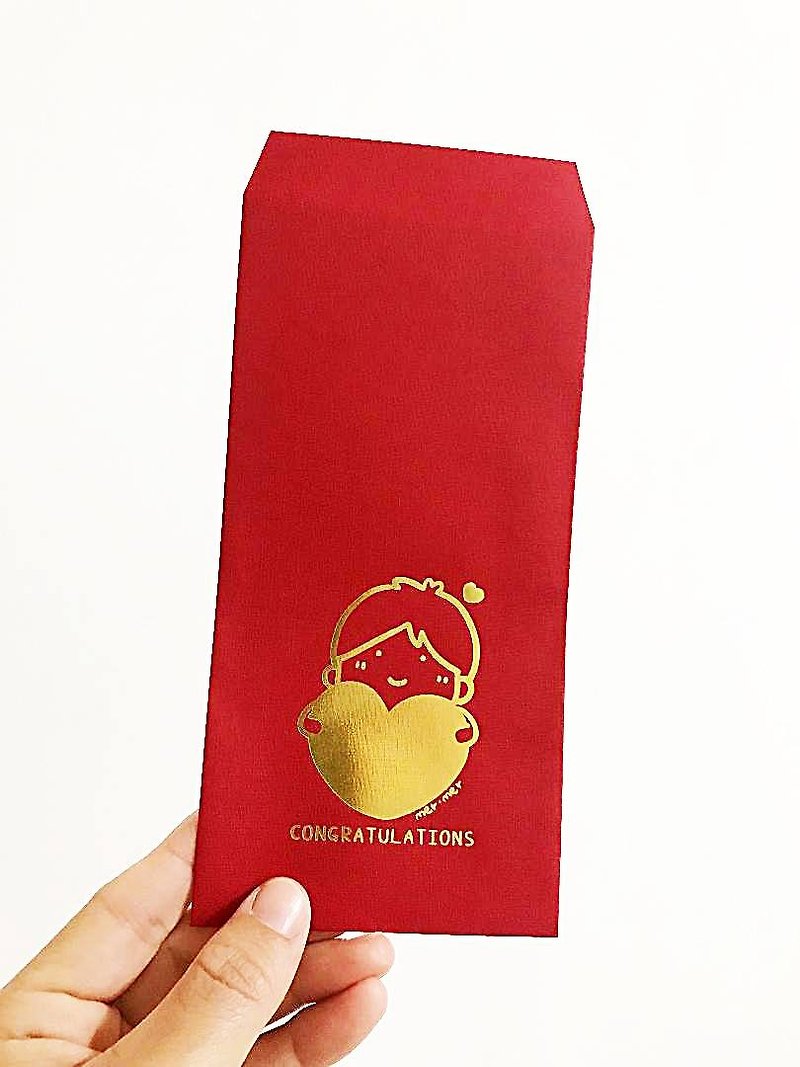 A pack of 2 universal red envelopes - ถุงอั่งเปา/ตุ้ยเลี้ยง - กระดาษ สีแดง
