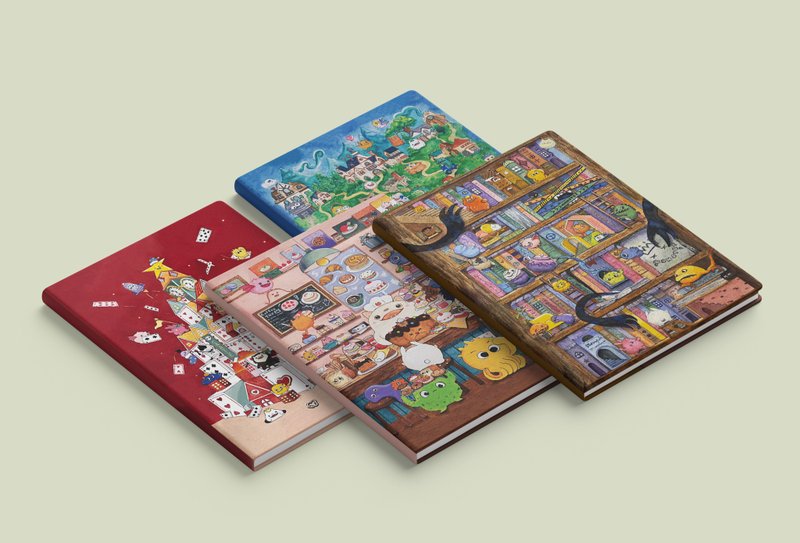 插畫筆記本 - A5尺寸 - 筆記本/手帳 - 紙 