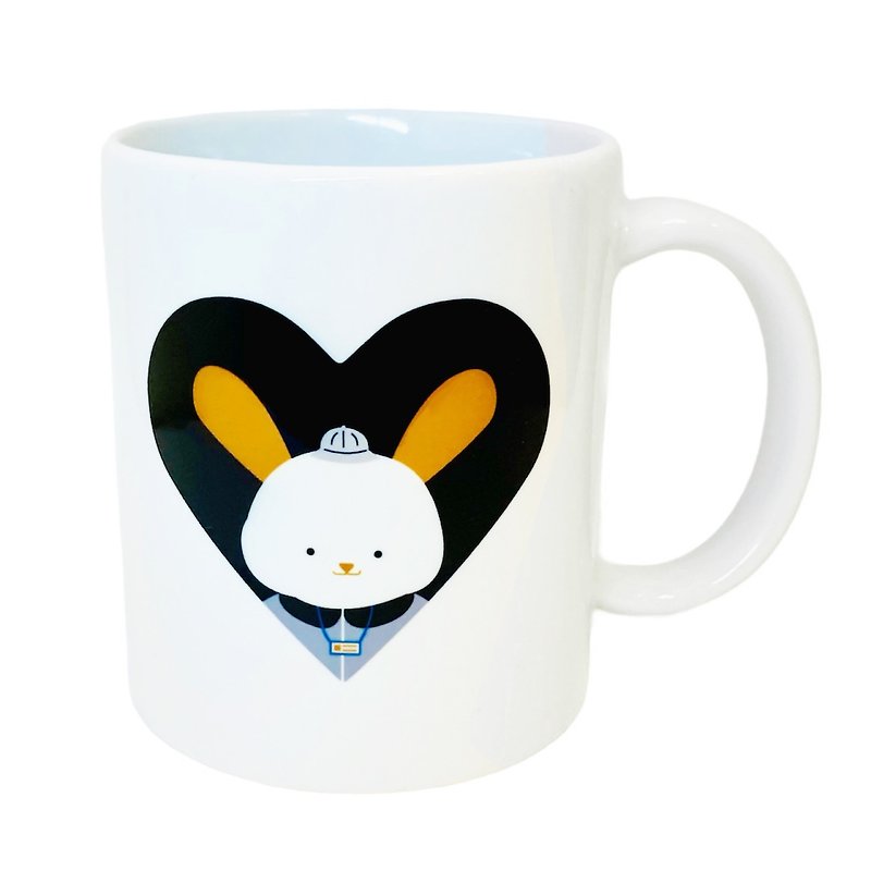 Blue ID bunny mug - Mugs - Porcelain 