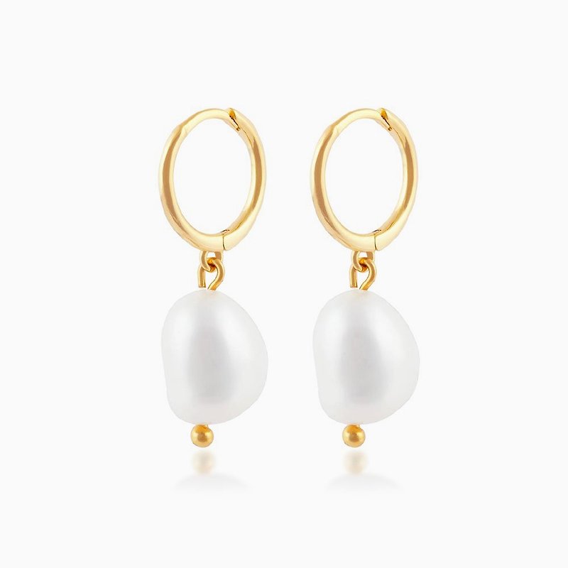 Baroque Pearl Huggies - Earrings & Clip-ons - Other Metals 