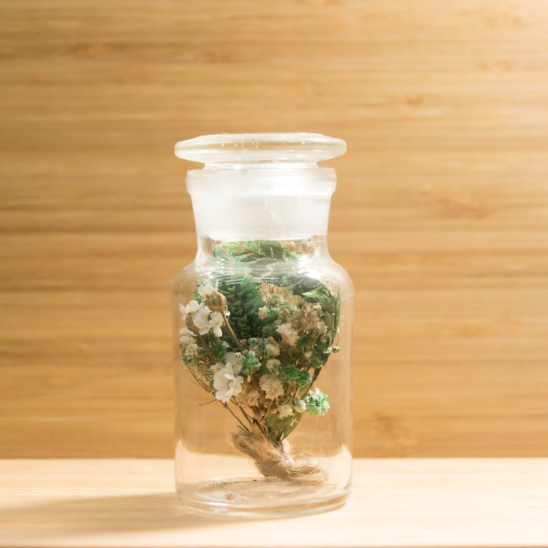 ふわふわの香り-ガラスドライフラワー - 観葉植物 - ガラス グリーン