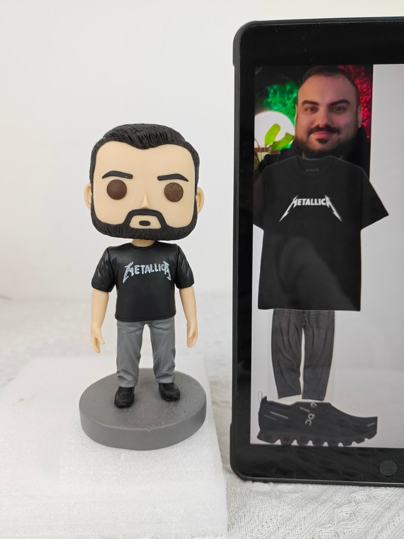 【客製化3D人像公仔】訂製手工Funko Pop男生朋友老公生日禮物 - 公仔/玩偶 - 黏土 多色