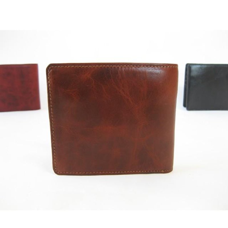 BASIC Art Wallet BROWN Folded - Wallets - Genuine Leather Brown