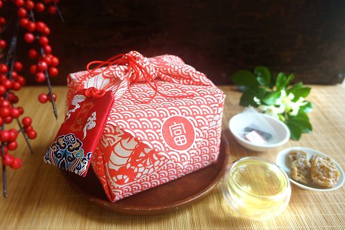 ARTEA 母親節端午節【納福】 織繡香囊茶食禮盒(紫蘇梅+2款好茶)