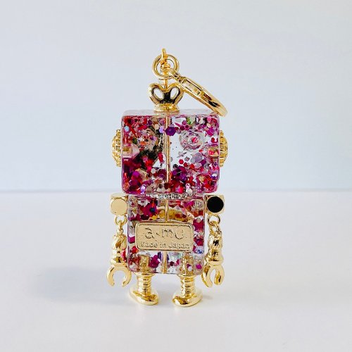 ロボット型チャーム 黒と赤 侵略ロボ 1/144 機動動姫 MoMo オルカ ドレッドレッド 「黒／赤