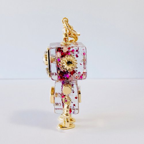 ロボット型チャーム 黒と赤 侵略ロボ 1/144 機動動姫 MoMo オルカ ドレッドレッド 「黒／赤