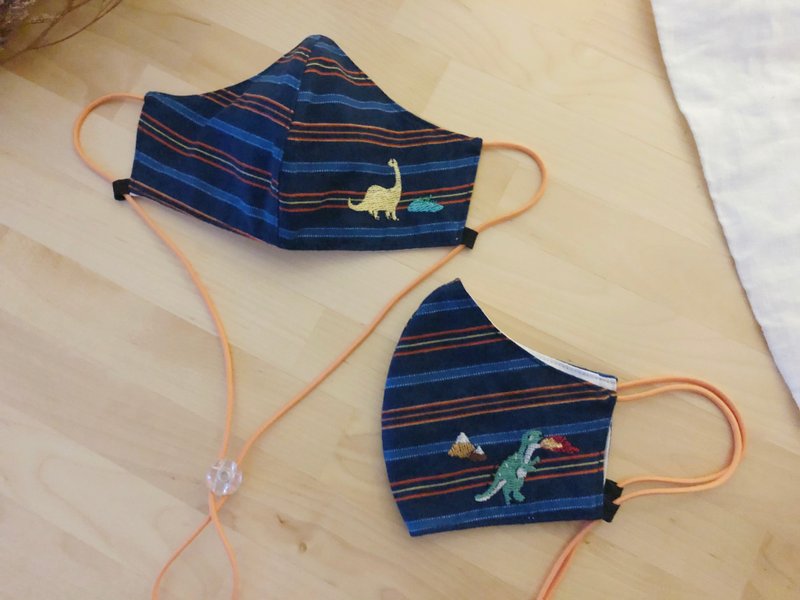 3d MASK:Dinosaurs Embroidery~adjustable string - หน้ากาก - วัสดุอื่นๆ หลากหลายสี