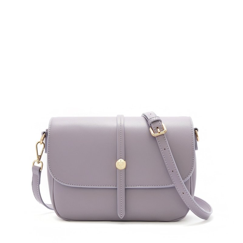 Good feeling daily intellectual all-match cross-body bag (large) #音紫 - กระเป๋ากล้อง - หนังเทียม สีม่วง