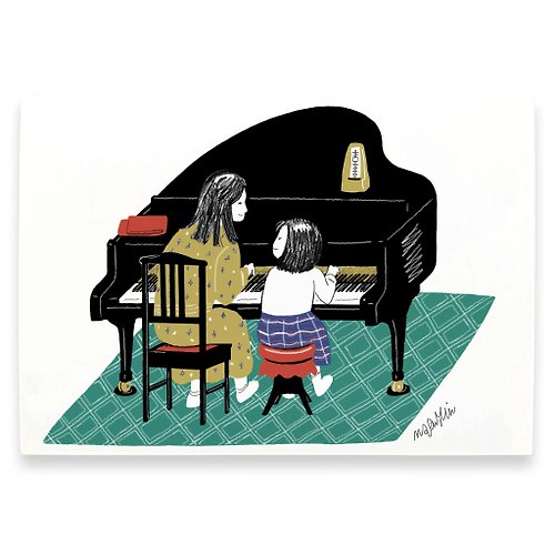 Some Music Design 【母親與孩童時光】明信片 | 古典音樂 | Music Gift | 音樂