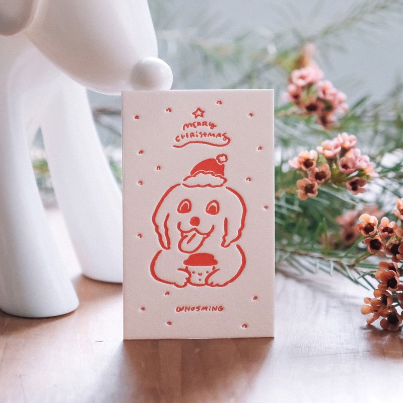 【pinkoi獨家販售】手作活版小卡 CHEERR PUP - 卡片/明信片 - 紙 白色