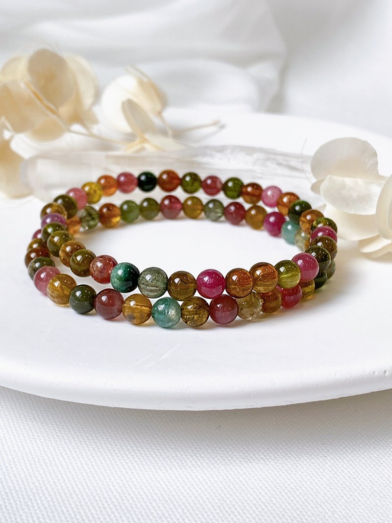 Brazilian Tourmaline Bracelet||Tourmaline/Brazilian/Crystal - Bracelets - Crystal Multicolor