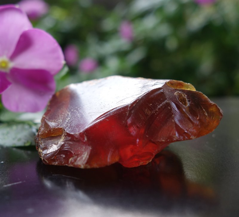 緬甸金藍珀12克 琥珀 Amber 藍珀 墨西哥藍珀 原石 多明尼加琥珀 - 吊飾/掛飾 - 半寶石 橘色