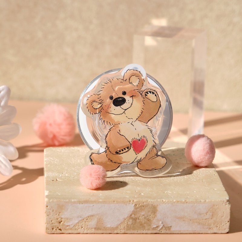 Suzy's Zoo Boof's Cute Dance MagSafe Airbag Holder - Phone Stands & Dust Plugs - Acrylic Transparent