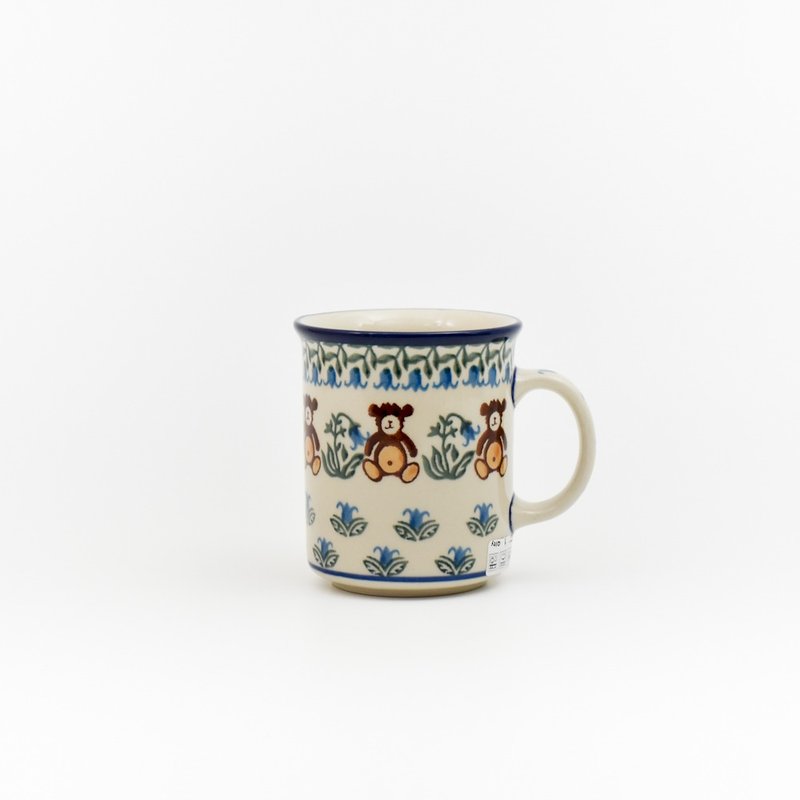 Polish pottery handmade - about 250ml straight cup (small) bear - แก้ว - ดินเผา 