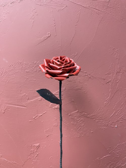 客製化情人節禮物 紅色皮革薔薇玫瑰 花 設計館jk Collection 擺飾 家飾品 Pinkoi