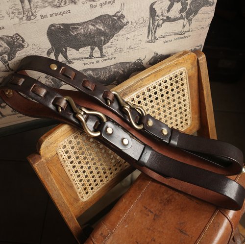 舊嘢販革 OLD SELING LEATHER 美式復古 手工黃銅鉤子騎兵皮帶/腰帶 手工製