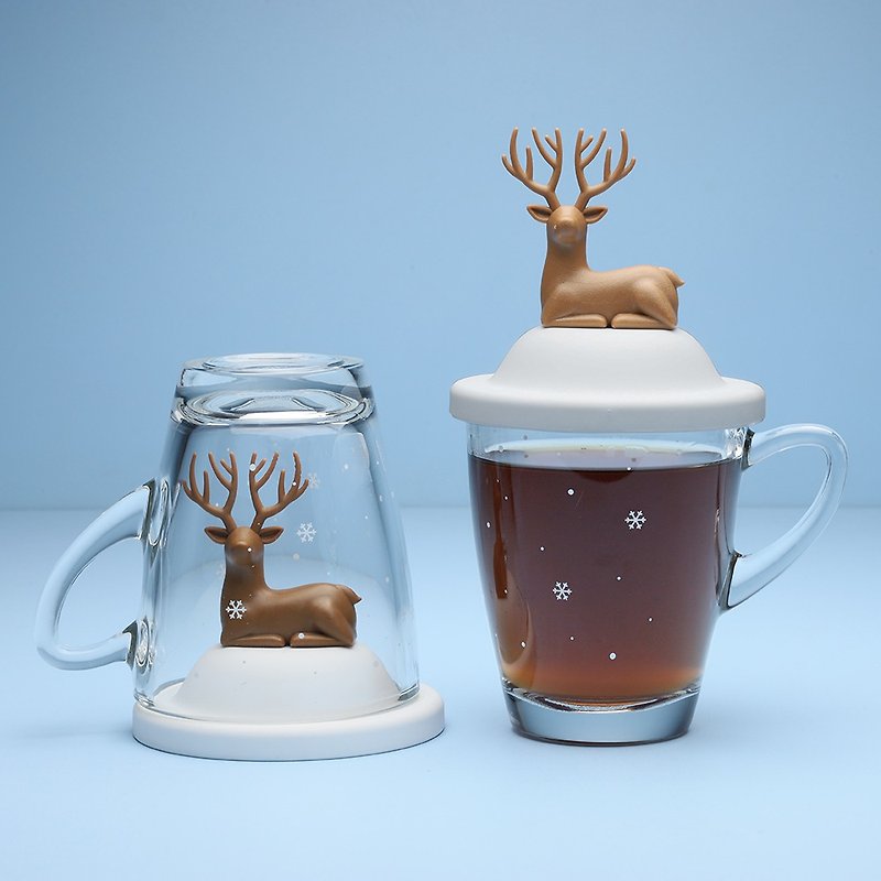 QUALY Forest Deer-Mug (Two Styles) - Cups - Glass Multicolor