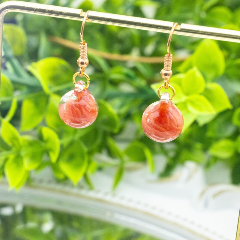 Simple ball earrings (multiple colors available) - ต่างหู - แก้ว หลากหลายสี