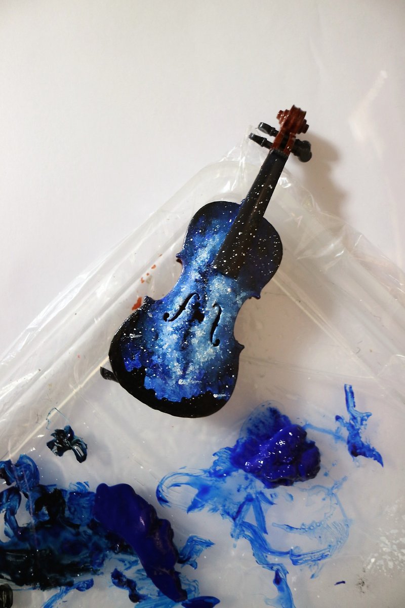 【星空提琴】 模型吊飾 原畫限量 質感收藏 音樂 人 禮物 - 掛牆畫/海報 - 防水材質 