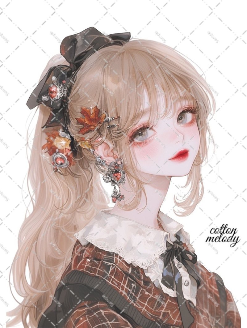 original sticker no.6968 人物ステッカー オリジナルステッカー 人物ステッカー 女の子ステッカー オリジナル人物ステッカー - 貼紙 - 紙 