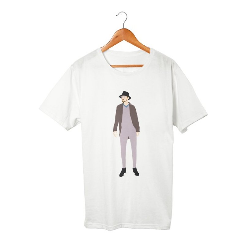 guys #1 T-shirt - เสื้อยืดผู้ชาย - ผ้าฝ้าย/ผ้าลินิน ขาว