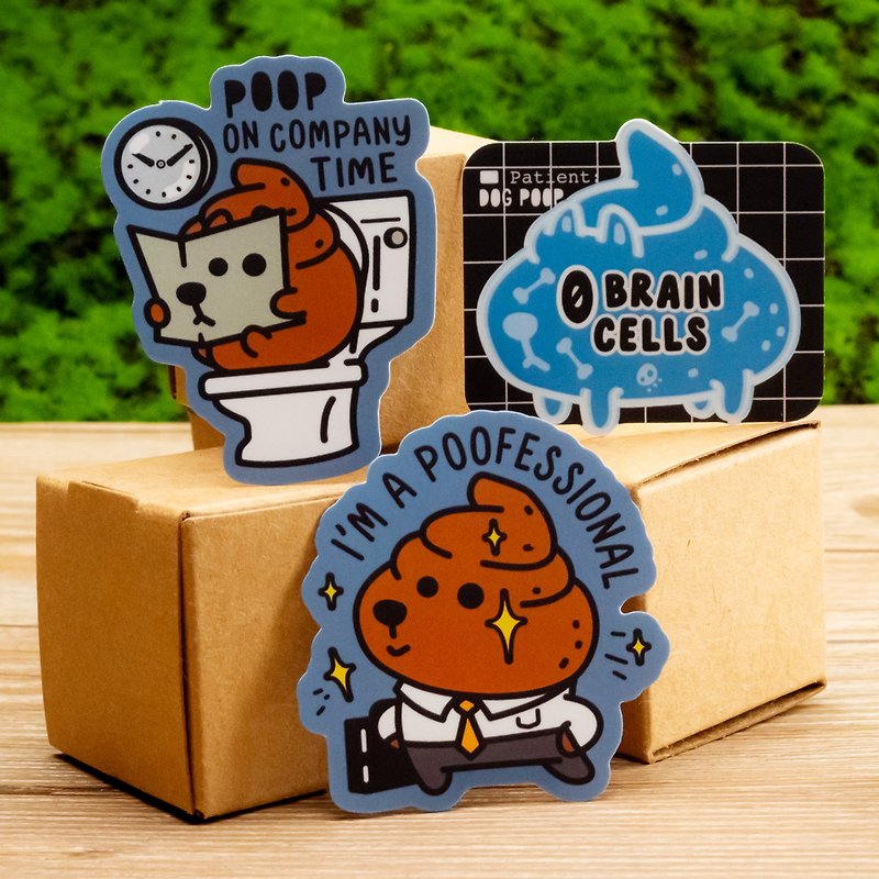 DogPoop Sticker Pack Season 3 | Waterproof vinyl sticker pack - Stickers - Other Materials Orange