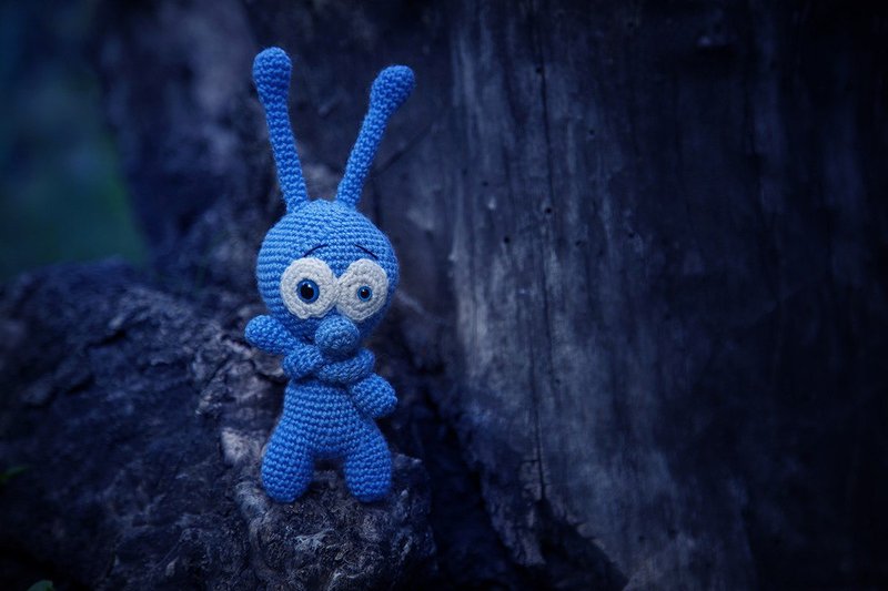 Crochet alien toy, Crochet alien Stuffed, toy knitted alien, Soft alien - 寶寶/兒童玩具/玩偶 - 羊毛 
