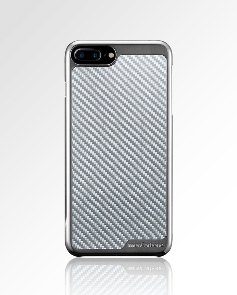 KHROME Carbon Fiber Phone Case for iPhone SE-Chrome / Carbon Fiber Silver - เคส/ซองมือถือ - เส้นใยสังเคราะห์ สีเงิน