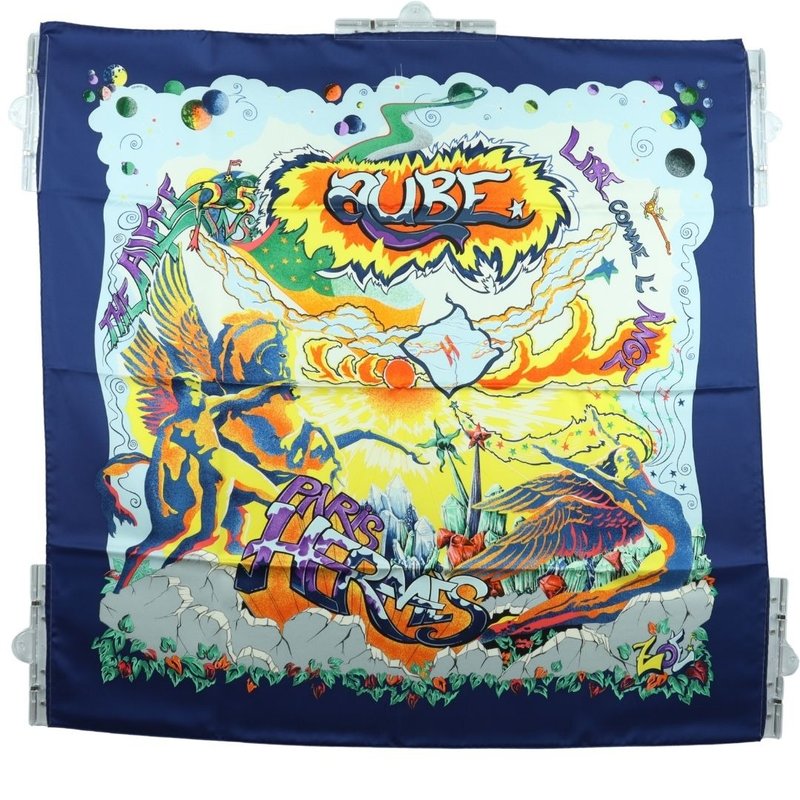 Hermes Carre 90 Gialphy Navy Scarf - 01338 - Scarves - Silk Multicolor