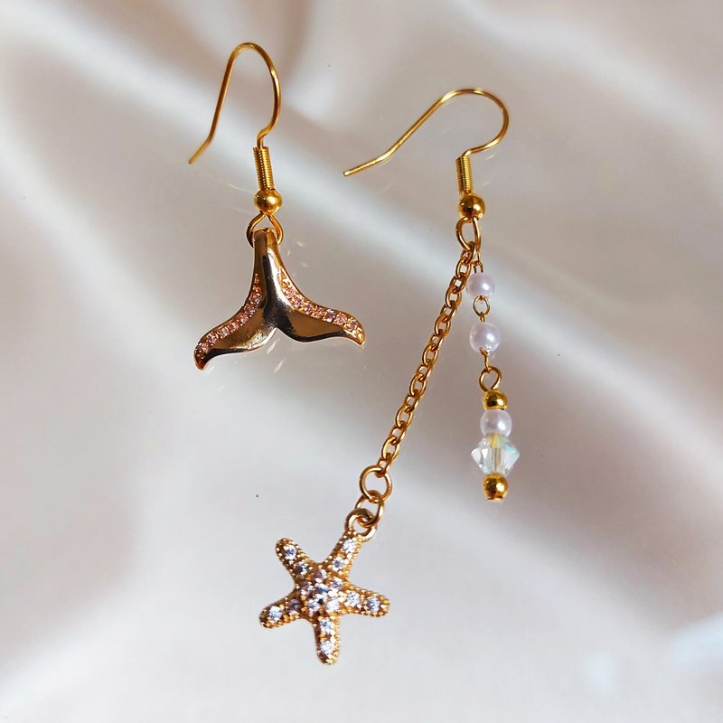 New arrival/ocean star ocean star earrings - Earrings & Clip-ons - Other Metals Blue