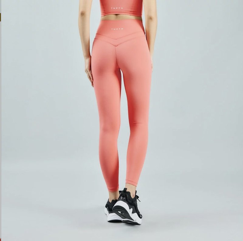 [THFTH] MAX high-waisted tights at the beginning of the day - Women's Yoga Apparel - Other Materials Pink