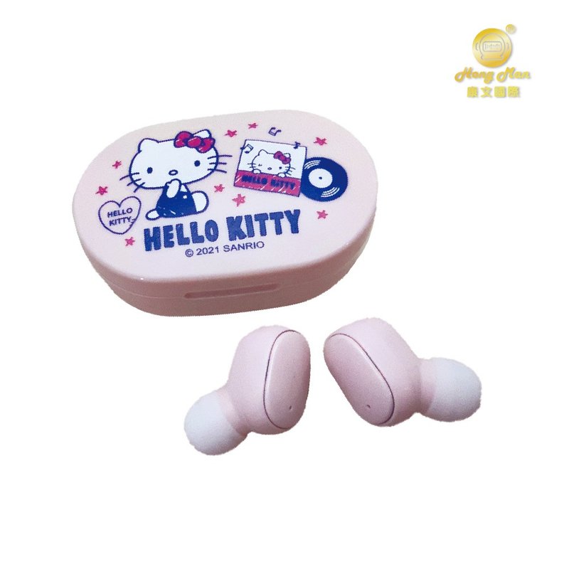 【Hong Man】三麗鷗 藍牙耳機 Hellokitty 唱片款 - 耳機/藍牙耳機 - 塑膠 